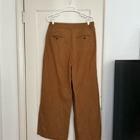 Madewell The Harlow Wide Leg Brown High Rise Pants Trousers Women's Size 10 - Picture 4 of 5